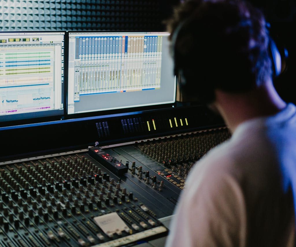 ミキシング中での作業風景。整音、依頼用